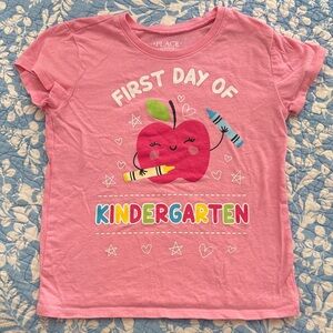 The Children's Place Pink First Day of Kindergarten T-Shirt Size 5-6